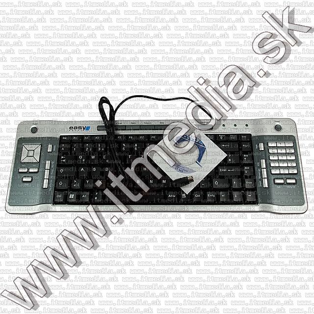 Image of Slim *Multimedia* PS/2 keyboard, Black-silver DE (German) (IT8492)